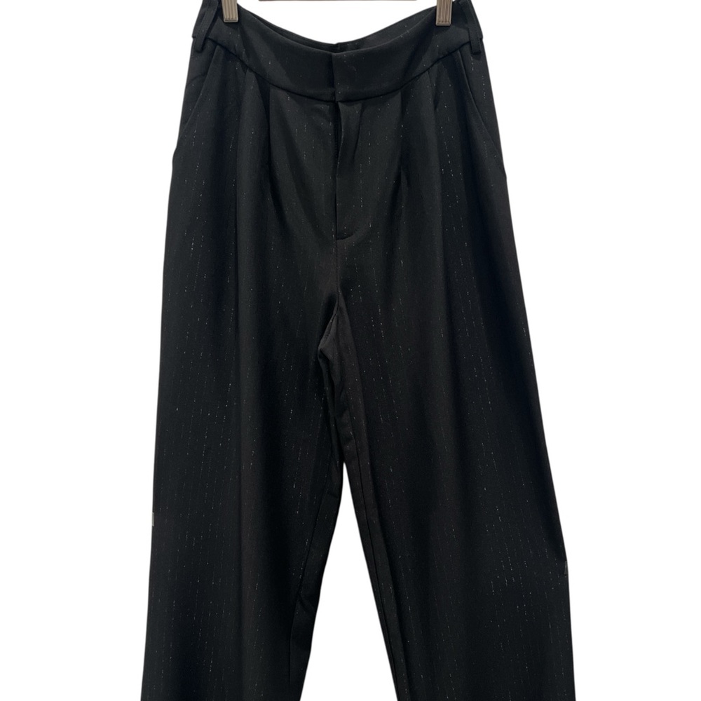 7 For All Mankind Women’s Black Dress Pants Size S High Rise Pleated Office